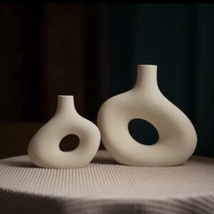 Nordic Matte Ceramic Vase for Pampas Grass Dried Flower Home Decor Zen Living Room Office Desktop Table Bathroom Decoration Gift